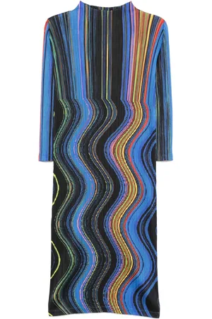 PLEATS PLEASE ISSEY MIYAKE Warp midi dress