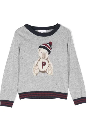 PATACHOU Teddy bear-intarsia sweater