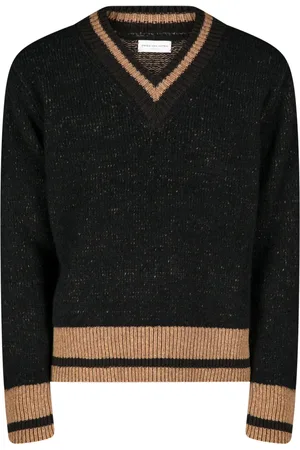 DRIES VAN NOTEN V-neck striped jumper