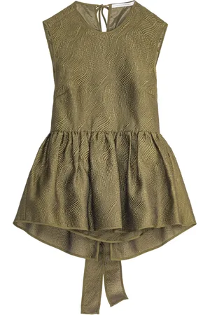 Cecilie Bahnsen Peplum hem bow-detail top