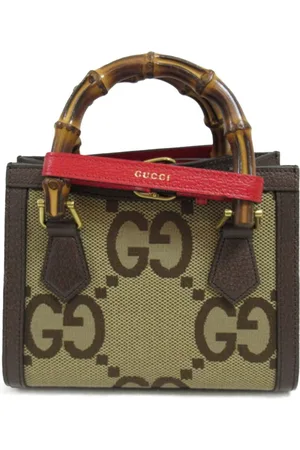 Gucci 2016-2024 Mini Canvas Bamboo Jumbo GG Diana satchel