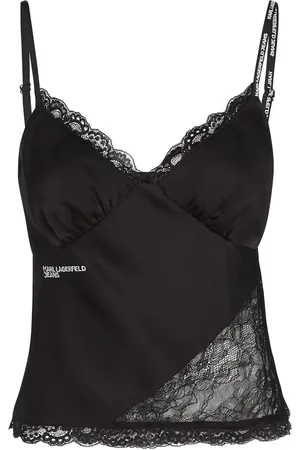 Karl Lagerfeld Logo-embroidered top