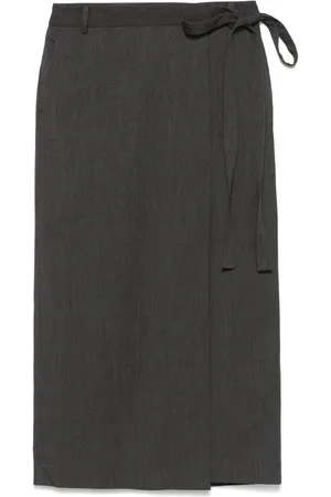 DUNST Wrap midi skirt
