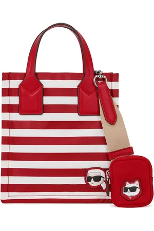 Karl Lagerfeld Small Ikon striped tote bag