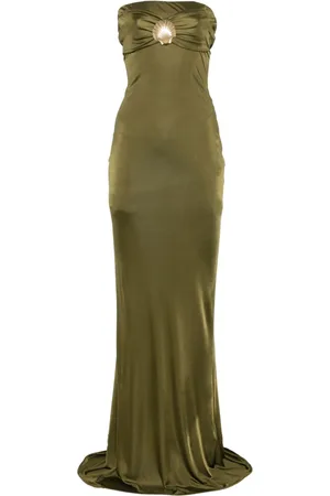 GIUSEPPE DI MORABITO Seashell-pin jersey maxi dress