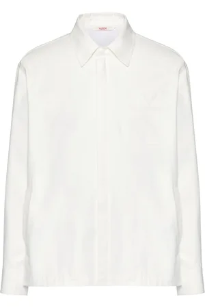 VALENTINO GARAVANI V-detail canvas shirt jacket