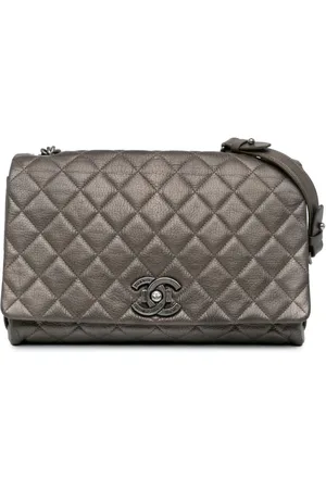 CHANEL 2015-2016 Large Quilted Goatskin City Rock Flap shoulder bag