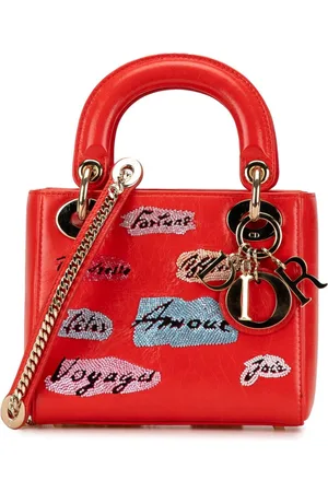 Dior 2016 Mini Calfskin Sequin Embellished Lady Dior satchel