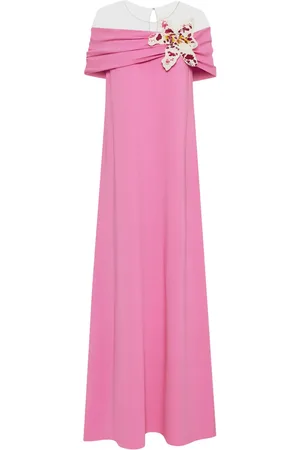 Oscar de la Renta Watercolor Orchid kaftan