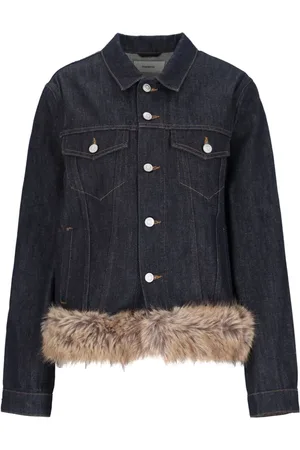 COPERNI Faux-fur hem denim jacket