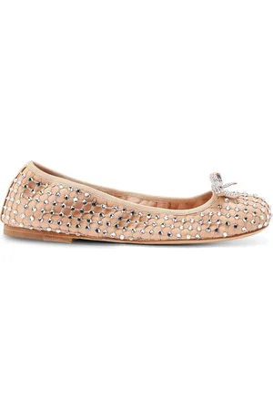 RENE CAOVILLA Rhinestone-embellished ballerina shoes