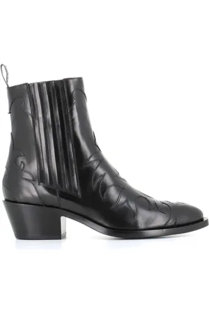 SARTORE Embossed-detail leather ankle boots