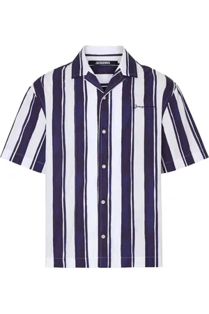 Jacquemus Logo-embroidered striped shirt