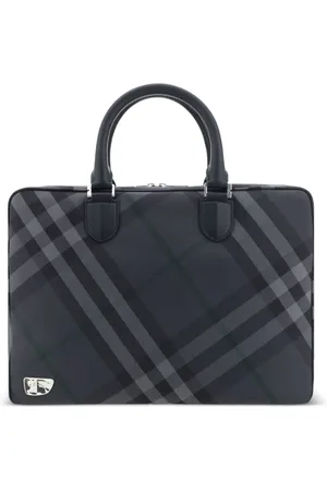 Burberry Grid Check briefcase