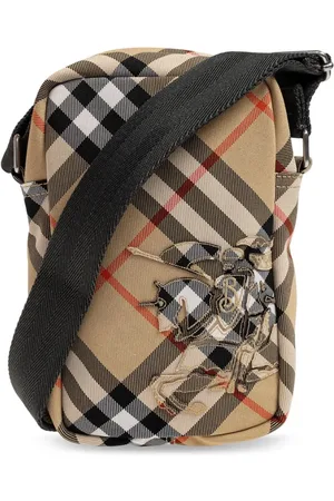 Burberry Check-pattern messenger bag