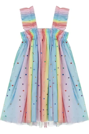 Stella McCartney Rainbow embellished tulle dress