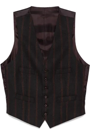 MAN ON THE BOON. V-neck striped waistcoat