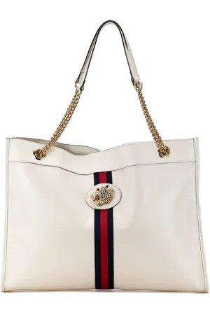 Gucci 2016-2023 Large Web Leather Rajah tote bag