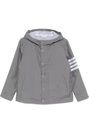 Thom Browne Signature 4 bar hooded rain jacket