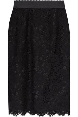 Dolce & Gabbana Lace-panel midi skirt