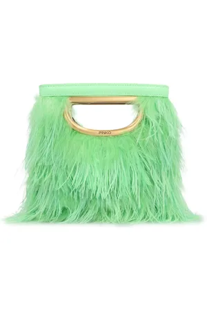 Pinko Feather-embellished clutch bag