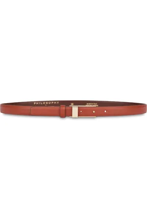 Serafini Polished-buckle leather belt