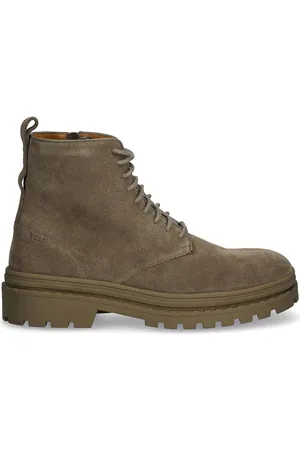 HUGO BOSS Suede lace-up boots