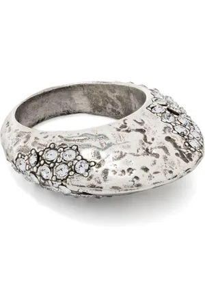 Saint Laurent Bumpy rhinestone-embellished ring