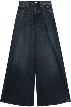 haikure Logo-patch five-pocket wide-leg jeans