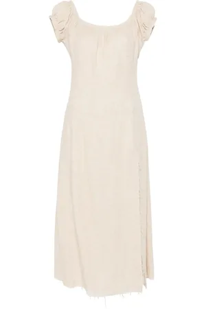 Elena Velez Frayed midi dress