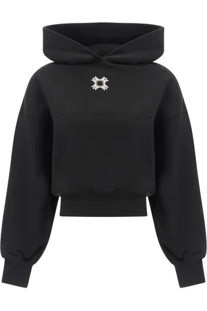 AMIRI Logo-embroidered cropped hoodie