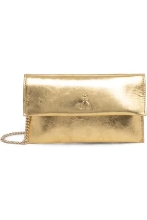 Patrizia Pepe Fly metallic clutch bag