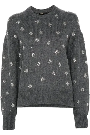 Maje Rhinestone-embellished sweater