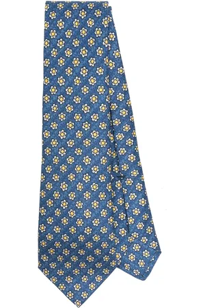 Kiton Floral-print silk tie