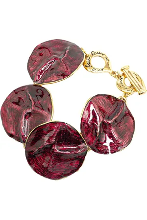 Saint Laurent 20th Century Gold Plated Cabochons costume bracelet