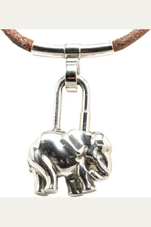 Hermès 21st Century Palladium Plated Elephant Cadena Choker costume necklace