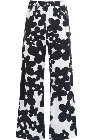 Marni Floral-print gabardine trousers