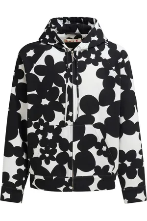 Marni Floral-print cotton hoodie