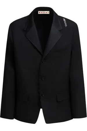 Marni Logo-embroidered wool blazer