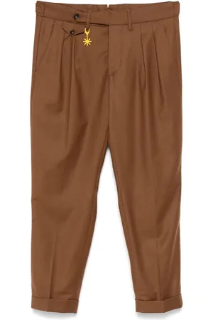 Manuel Ritz Flannel double-pleat trousers