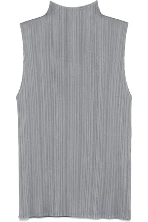 PLEATS PLEASE ISSEY MIYAKE Mock neck sleeveless top
