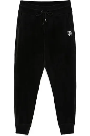 DKNY Rhinestone-logo trousers