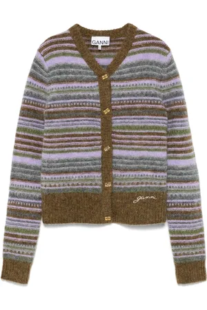 Ganni Striped cardigan