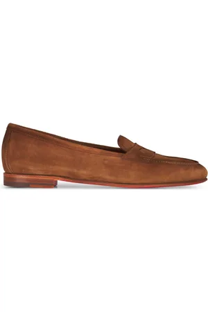 santoni Carla suede loafers