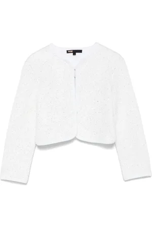 Maje Rhinestone-embellished cropped cardigan