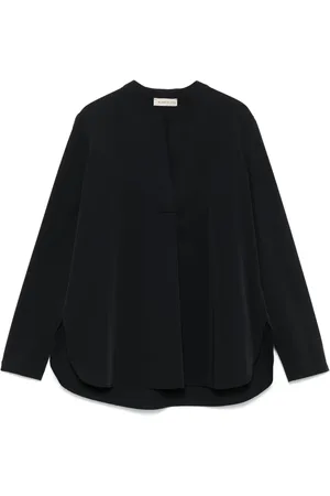 BLANCA Band-collar blouse