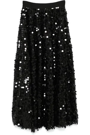 BLANCA Sequinned midi skirt