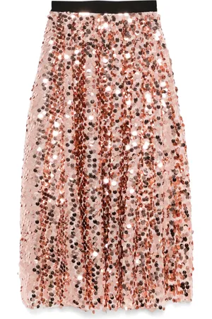 BLANCA Sequinned midi skirt