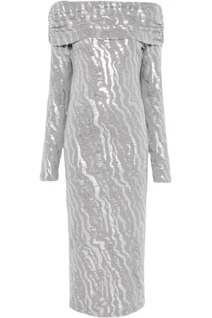 ROTATE Sequinned midi dress
