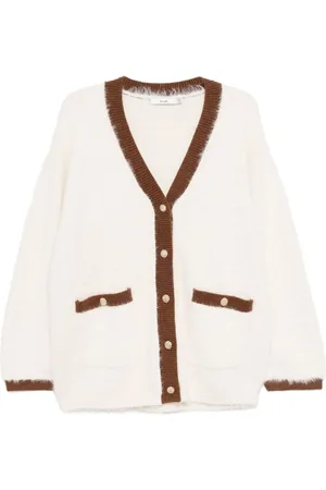 B+AB Embossed gold-tone buttons cardigans